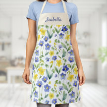 Blaue Gelbe Aquarell-Wildblume Benutzername