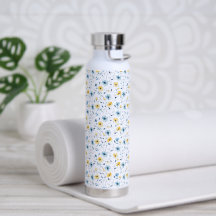 Blaue Gelbe Aquarell-Wildblume 