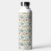 Blaue Gelbe Aquarell-Wildblume  Trinkflasche (links)