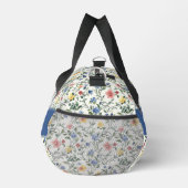 Blaue Gelbe Aquarell-Wildblumen-Monogramm-Name Duffle Bag (Rechts)