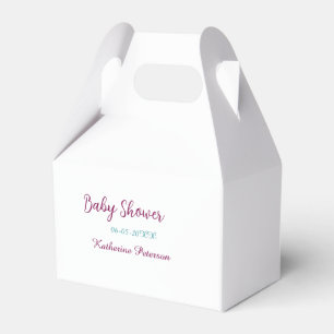 Blaue gelbe Babyparty Name Datum Tier Ohr süß Geschenkschachtel