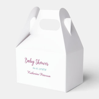 Blaue gelbe Babyparty Name Datum Tier Ohr süß  Geschenkschachtel