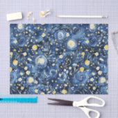 Blaue Gelbe Blumen Seidenpapier (Handwerk)