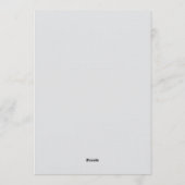 Blaue Gelbe Blumige Hochzeit Einladung (Rückseite)
