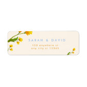 Blaue & Gelbe Butterblumen-Hochzeit editierbar (Vorne)
