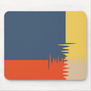 Blaue Gelbe Creme Mousepad