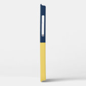 Blaue gelbe cremefarbene Blöcke Case-Mate iPhone Hülle (Rückseite / Links)