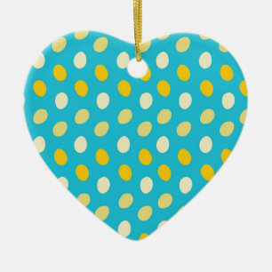 Blaue, gelbe Eier Bird Nests Nature Keramik Ornament