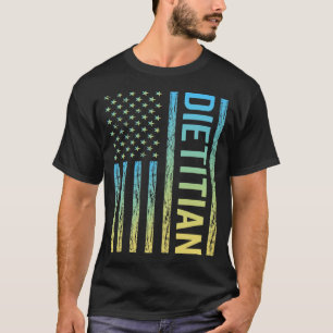 Blaue Gelbe Ernährungsberaterin T-Shirt