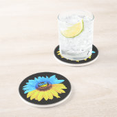 Blaue gelbe Flagge der Ukraine Getränkeuntersetzer (Seite)