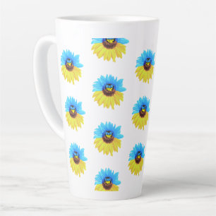 Blaue gelbe Flagge der Ukraine Milchtasse