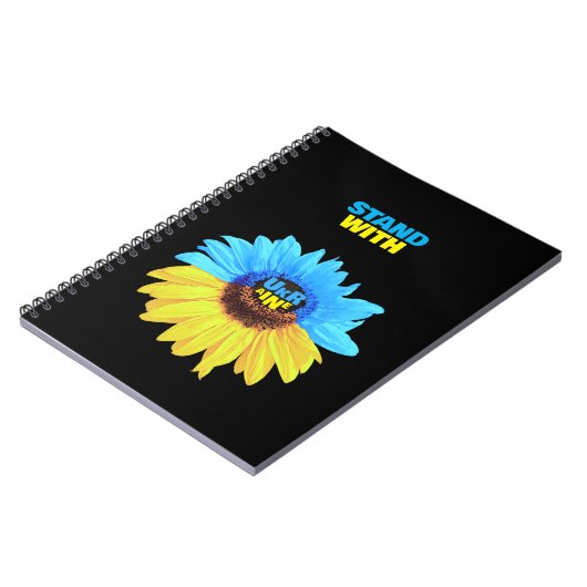 Blaue gelbe Flagge der Ukraine Notizblock (Linke Seite)