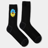 Blaue gelbe Flagge der Ukraine Socken (Rechts)