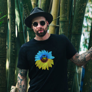 Blaue gelbe Flagge der Ukraine T-Shirt