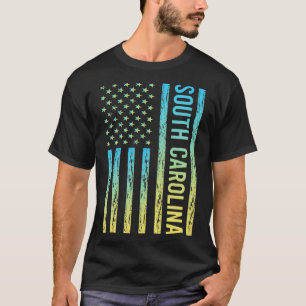 Blaue Gelbe Flagge South Carolina T-Shirt