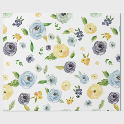 Blaue gelbe geschenkpapier (Flach)