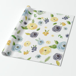 Blaue gelbe geschenkpapier