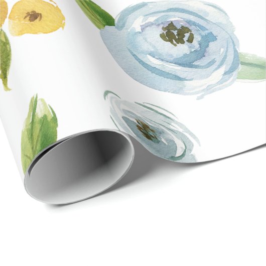 Blaue gelbe geschenkpapier (Rolleneckpunkt)