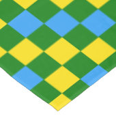 Blaue Gelbe Grüne Karomuster-Design  Tischdecke (Schrägansicht)