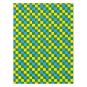 Blaue Gelbe Grüne Karomuster-Design  Tischdecke (Vorderseite)