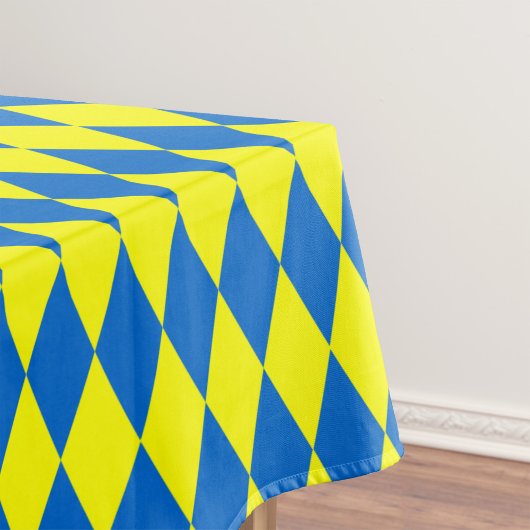 Blaue Gelbe Harlekin Karomuster Tischdecke