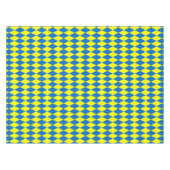 Blaue Gelbe Harlekin Karomuster Tischdecke (Vorderseite (Horizontal))