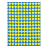 Blaue Gelbe Harlekin Karomuster Tischdecke (Vorderseite)