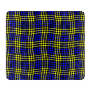 Blaue Gelbe Karierte Nahtlose Muster Schneidebrett
