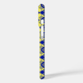 Blaue Gelbe Karo Argyle-Muster Case-Mate iPhone Hülle (Rückseite / Links)