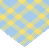 Blaue Gelbe Karo-Muster Kurzer Tischläufer (Ecke)