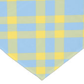 Blaue Gelbe Karo-Muster Kurzer Tischläufer (Ecke)
