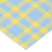 Blaue Gelbe Karo-Muster Tischdecke (Schrägansicht)