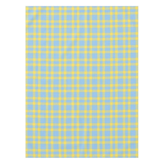Blaue Gelbe Karo-Muster Tischdecke (Vorderseite)