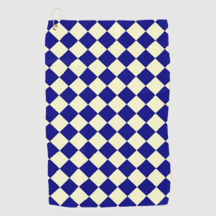 Blaue Gelbe Karodiamantmuster Golfhandtuch