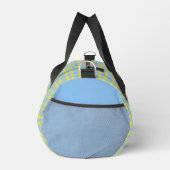 Blaue Gelbe Karomuster Klein Duffle Bag (Rechts)