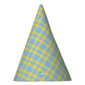 Blaue Gelbe Karomuster Partyhütchen (Rechts)