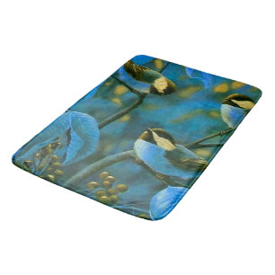 Blaue Gelbe Kleine Badematte