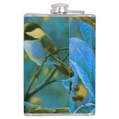 Blaue Gelbe Kleine Flachmann (Rückseite)