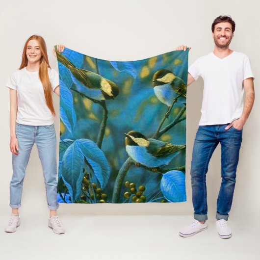 Blaue Gelbe Kleine Fleecedecke (Beispiel)