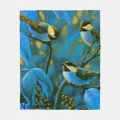 Blaue Gelbe Kleine Fleecedecke (Vorderseite)