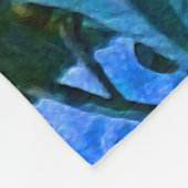 Blaue Gelbe Kleine Fleecedecke (Ecke)