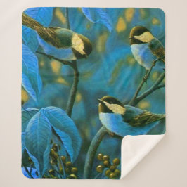 Blaue Gelbe Kleine Sherpadecke