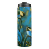 Blaue Gelbe Kleine Thermosbecher (Vorderseite)