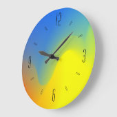 Blaue gelbe Limon-orangefarbene Uhr (Winkel)