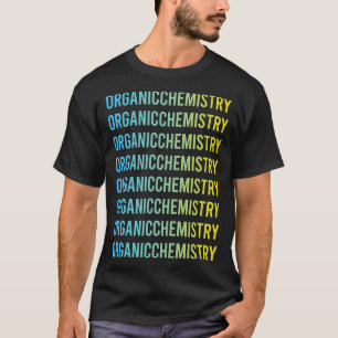Blaue Gelbe Organische Chemie T-Shirt