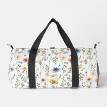 Blaue Gelbe Rosa Florale Boho Wildblume