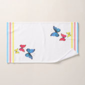 Blaue Gelbe Schmetterlinge Badhandtuch Set (Handtuch)