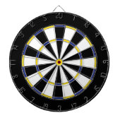 Blaue Gelbe Schwarze Dartboard Dartscheibe (vorne)