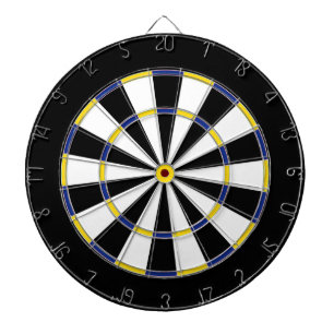 Blaue Gelbe Schwarze Dartboard Dartscheibe