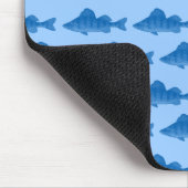 Blaue gelbe Stangen-Fische Mousepad (Ecke)